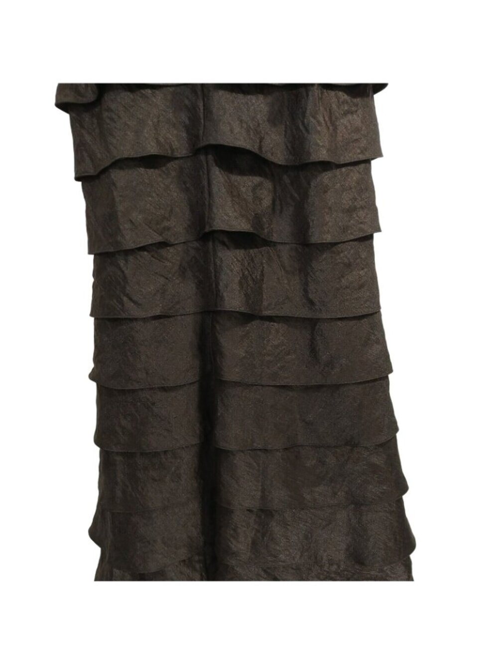 Adrianna Papell Occasion Formal Gown Dress Layered Size 4 Brown Vintage Y2K - Picture 6 of 10